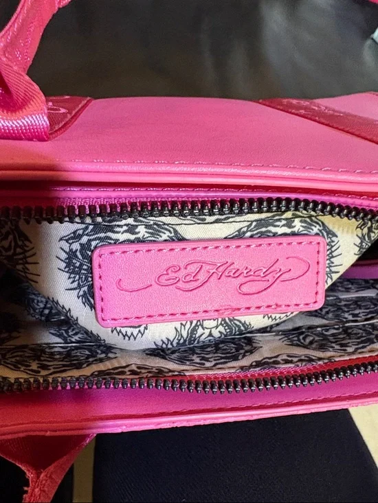 Ed Hardy Lizzy Tote- Pink - VEGAN LEATHER - Picture 7 of 9